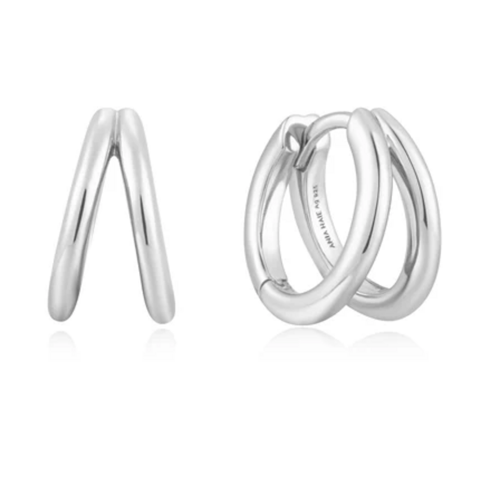 Ania Haie Ania Haie Sunshine Chaser Double Huggies, silver