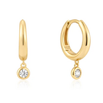 Ania Haie Ania Haie Sunshine Chaser Cubic Zirconia Drop Huggies, gold