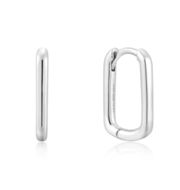 Ania Haie Ania Haie Sunshine Chaser Large Oval Huggies, silver