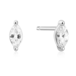 Ania Haie Ania Haie Sunshine Chaser Pave Marquise Solitaire Studs, silver