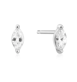Ania Haie Ania Haie Sunshine Chaser Pave Marquise Solitaire Studs, silver