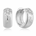 Ania Haie Ania Haie Modern Muse Sparkle Chubby Huggie Hoop Earrings, silver