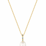 Ania Haie Ania Haie Modern Muse Gem Pearl Drop Pendant Necklace, gold