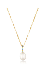 Ania Haie Ania Haie Modern Muse Gem Pearl Drop Pendant Necklace, gold