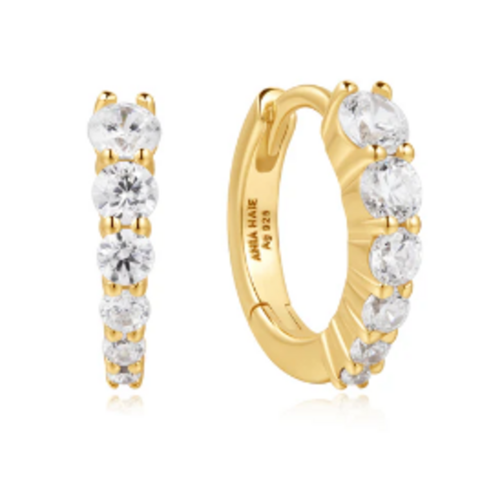 Ania Haie Ania Haie Dusk Divas Gradient Pave Huggies, gold