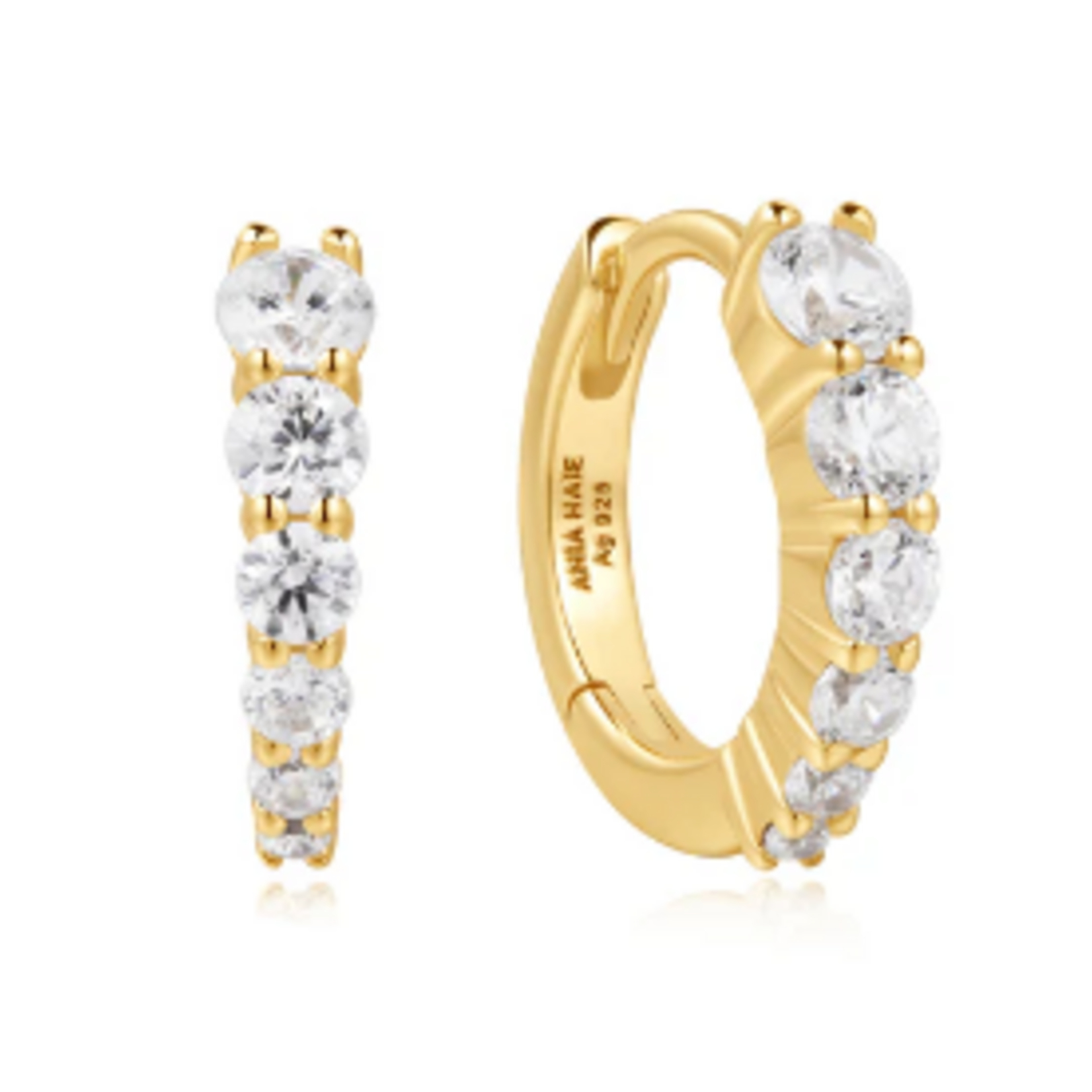 Ania Haie Ania Haie Dusk Divas Gradient Pave Huggies, gold