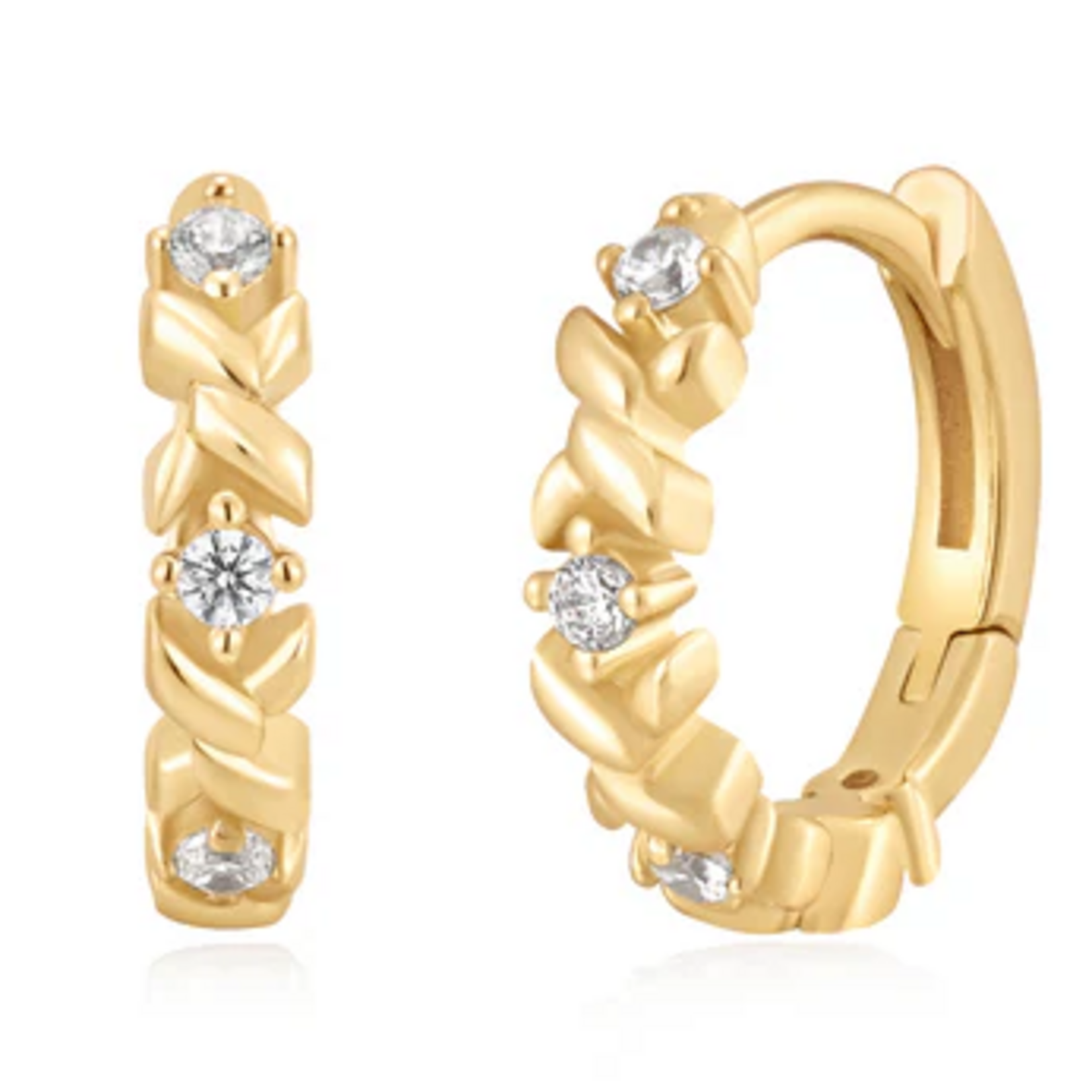 Ania Haie Ania Haie Dusk Divas Sparkle Cross Huggies, gold