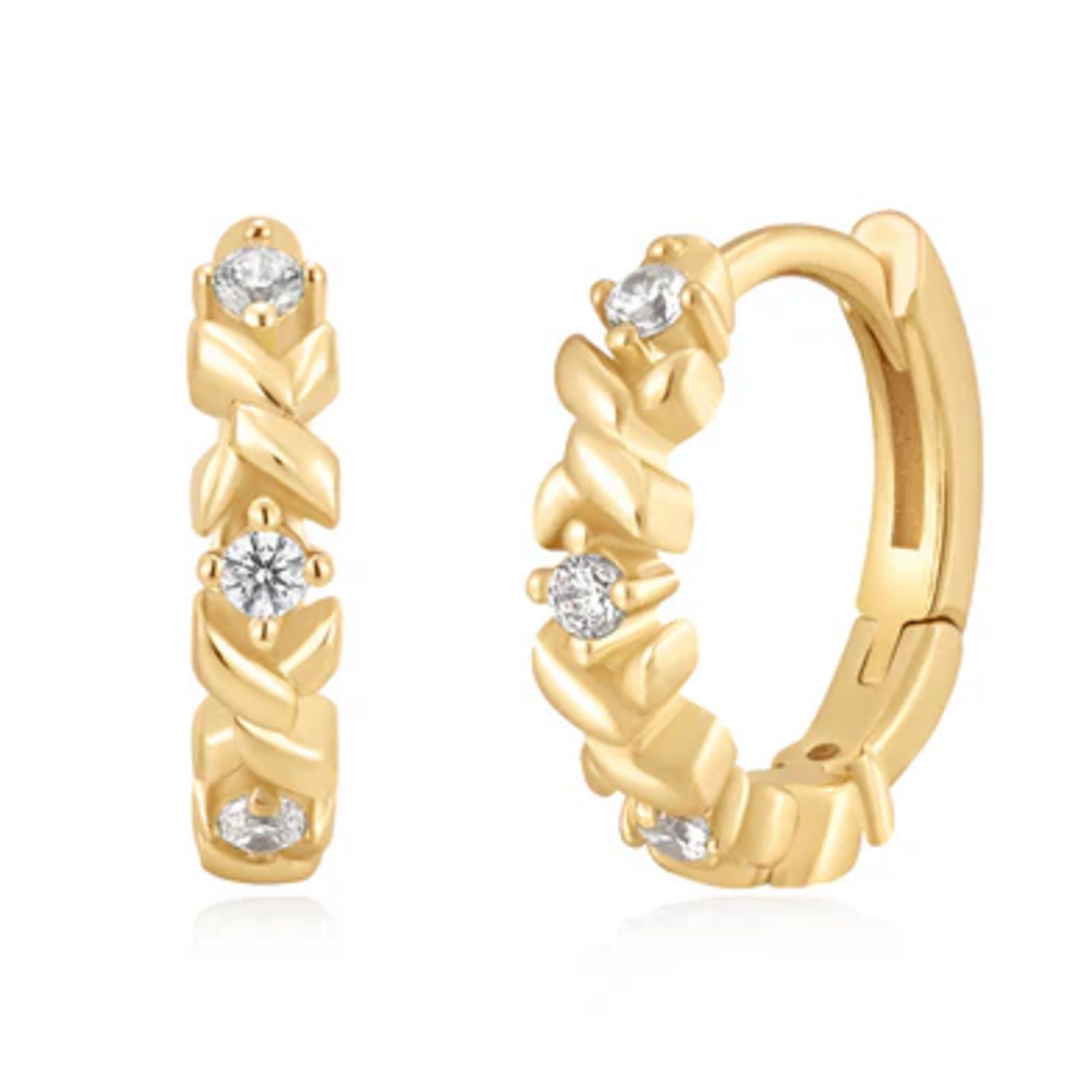 Ania Haie Ania Haie Dusk Divas Sparkle Cross Huggies, gold