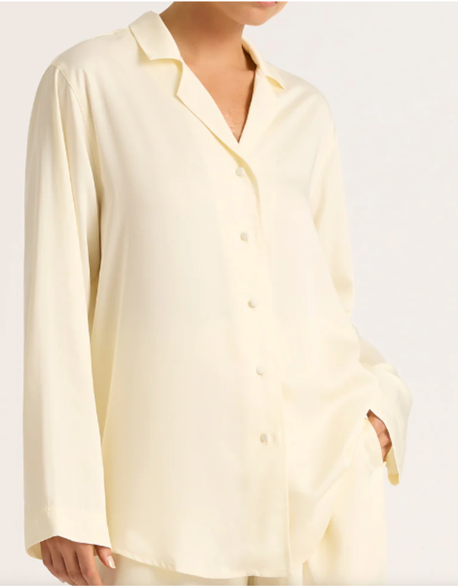 Boody Boody Vegan Silk Long Sleeve Sleep Shirt,