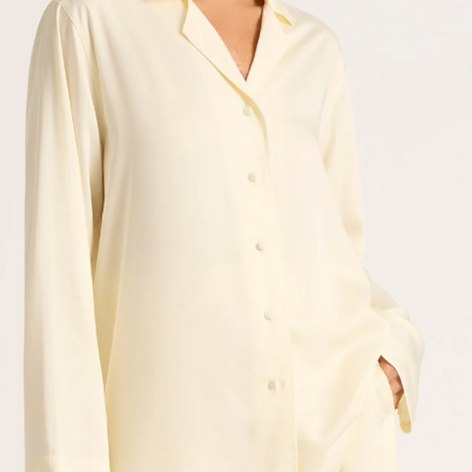 Boody Vegan Silk Long Sleeve Sleep Shirt,