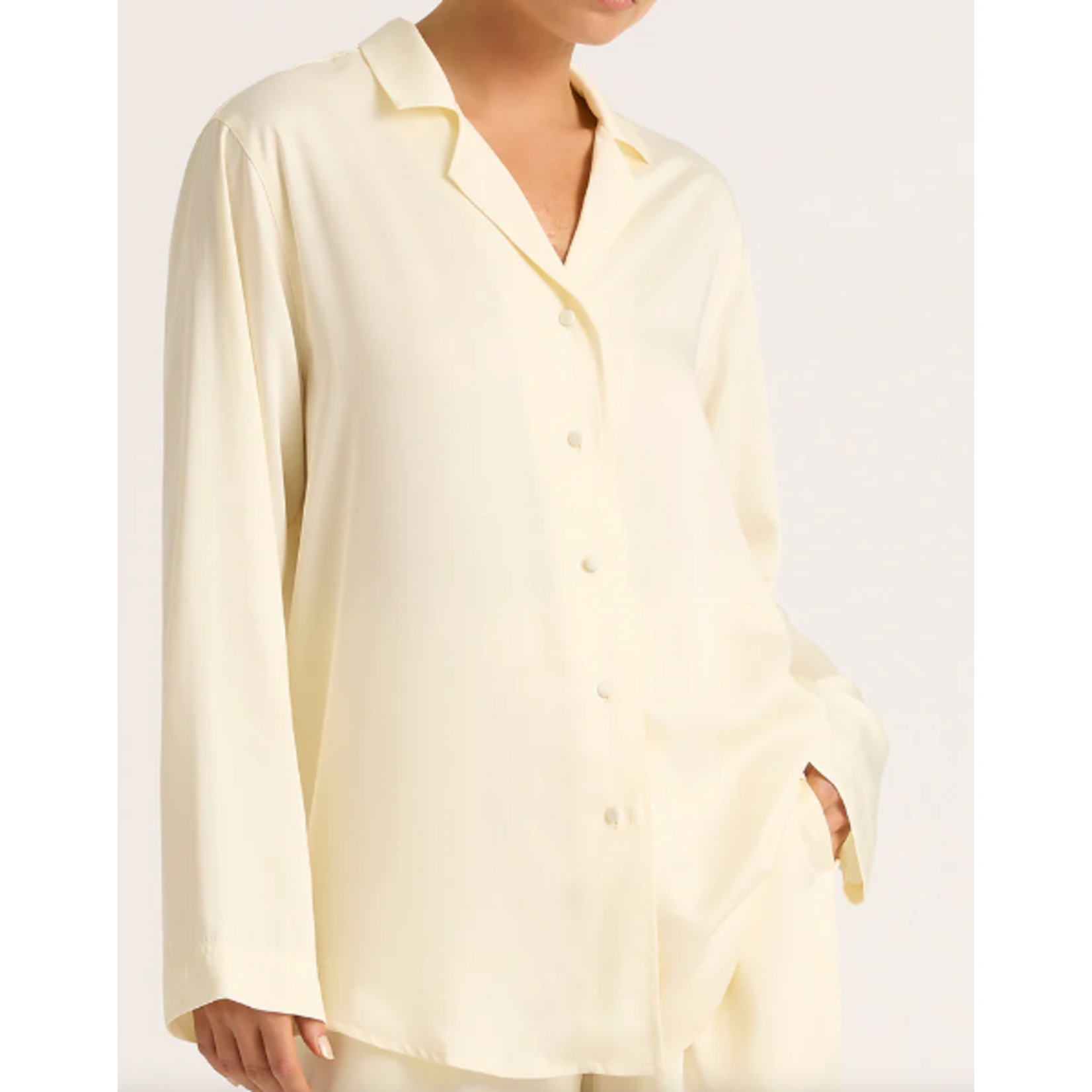 Boody Vegan Silk Long Sleeve Sleep Shirt,