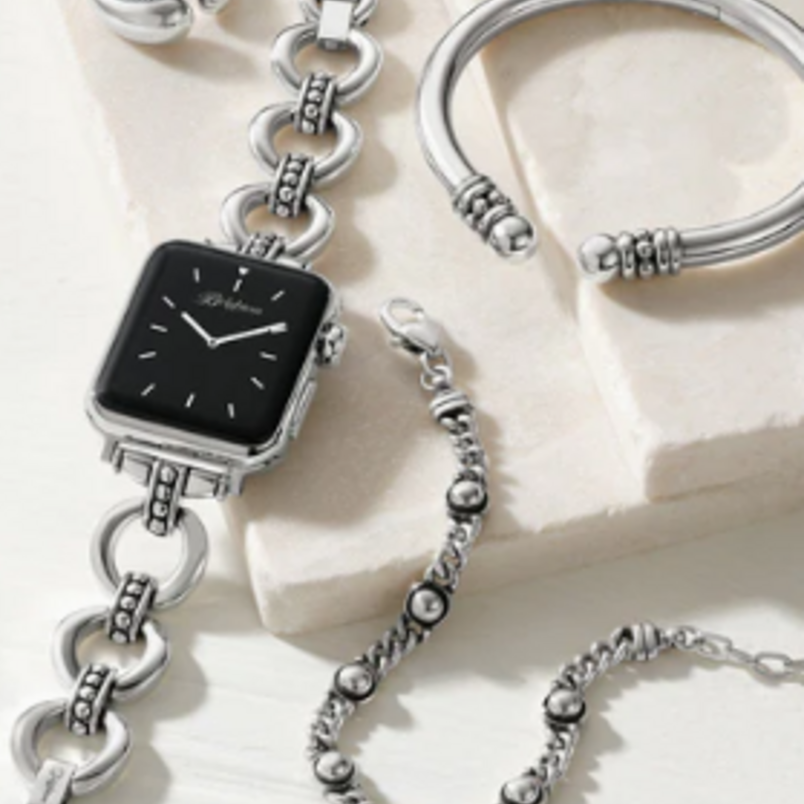 Brighton Pretty Tough Trio Watch Band, silver