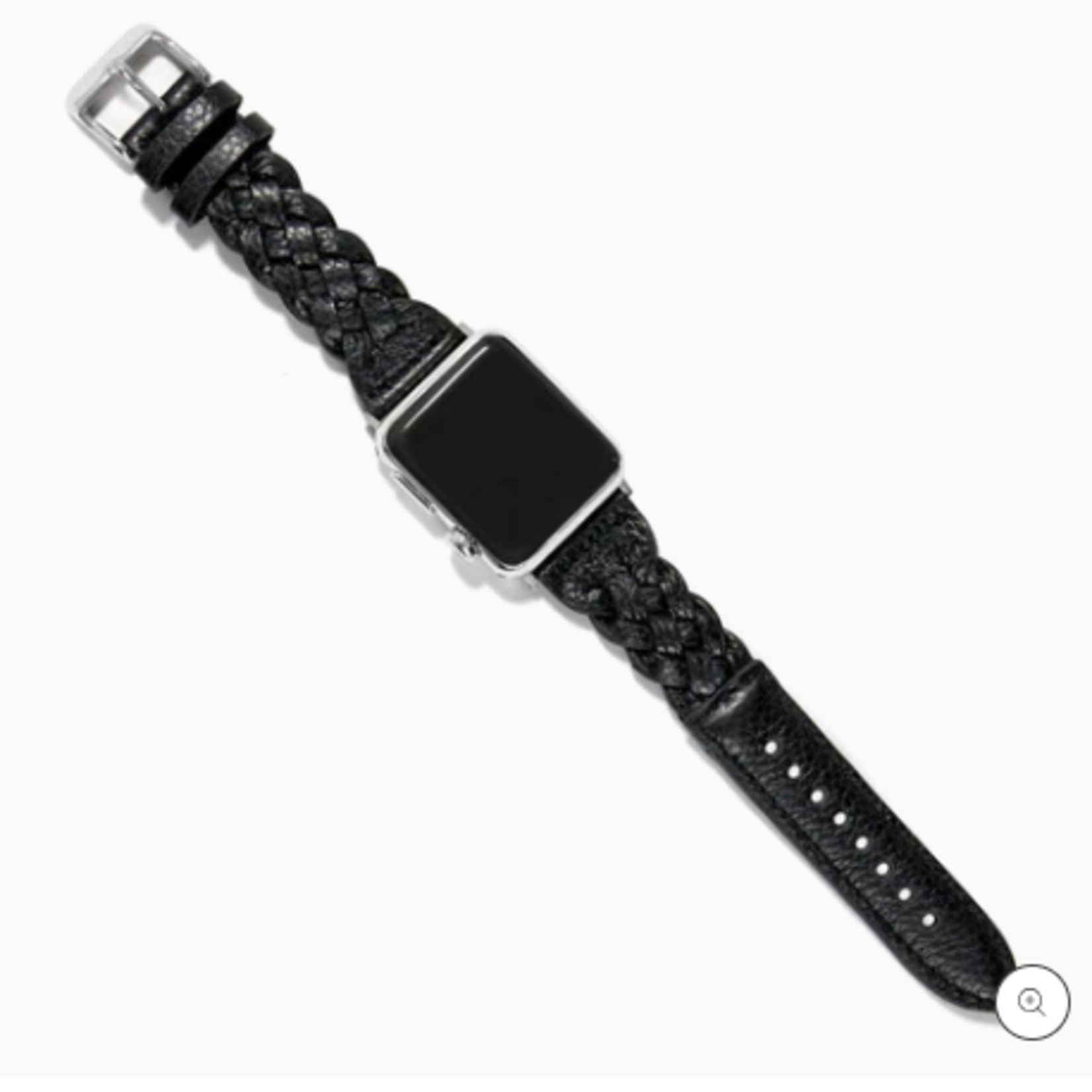 Brighton Brighton Sutton Braided Leather Watch Band, black