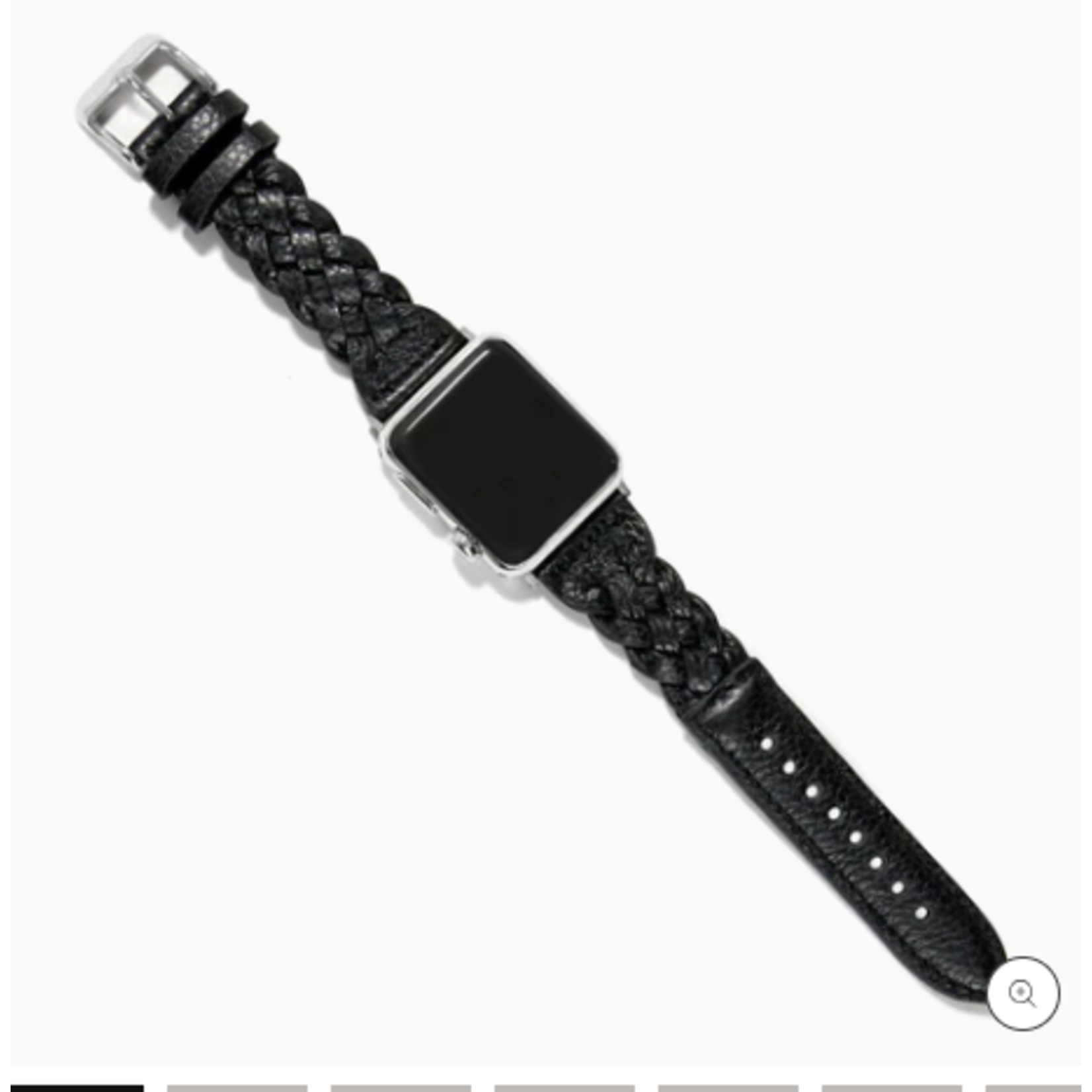 Brighton Brighton Sutton Braided Leather Watch Band, black