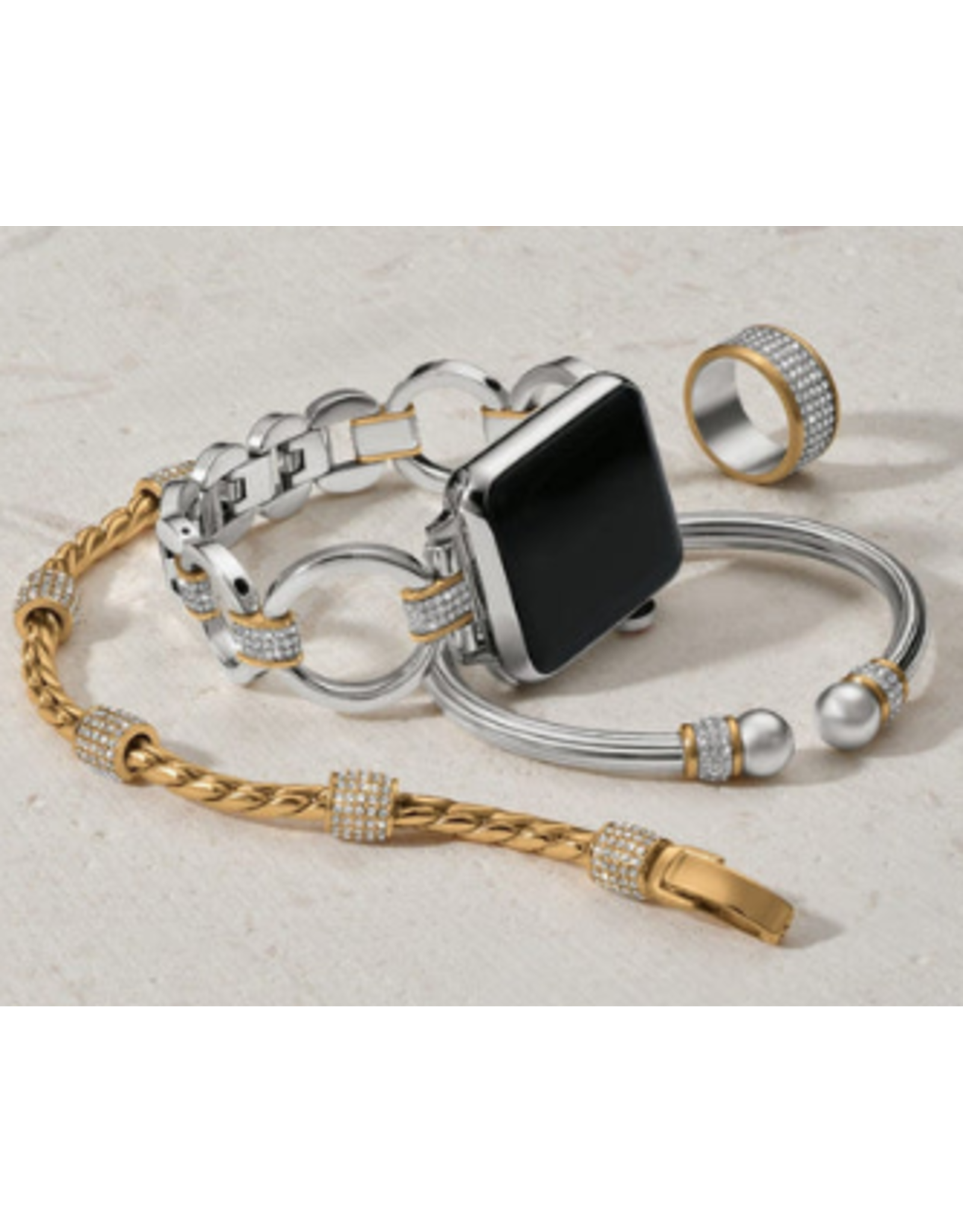 Brighton Meridian Tempo Watch Band, silver/gold