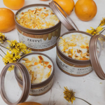 Zesty Orange Ginger Marigold Song Tin Candle, 4 oz