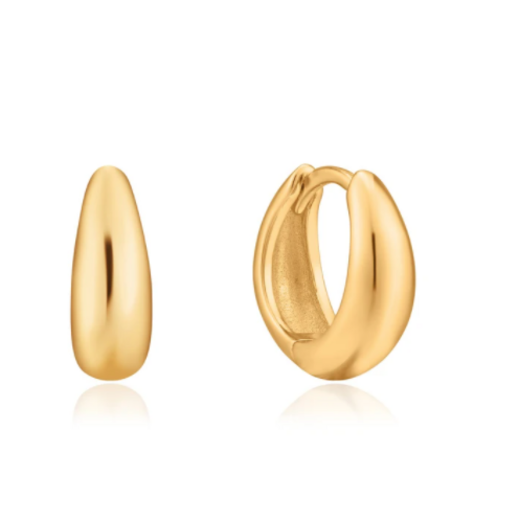 Ania Haie  Luxe Huggie Hoop Earrings Gold