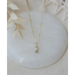 Glee Glim Necklace, gold/clear