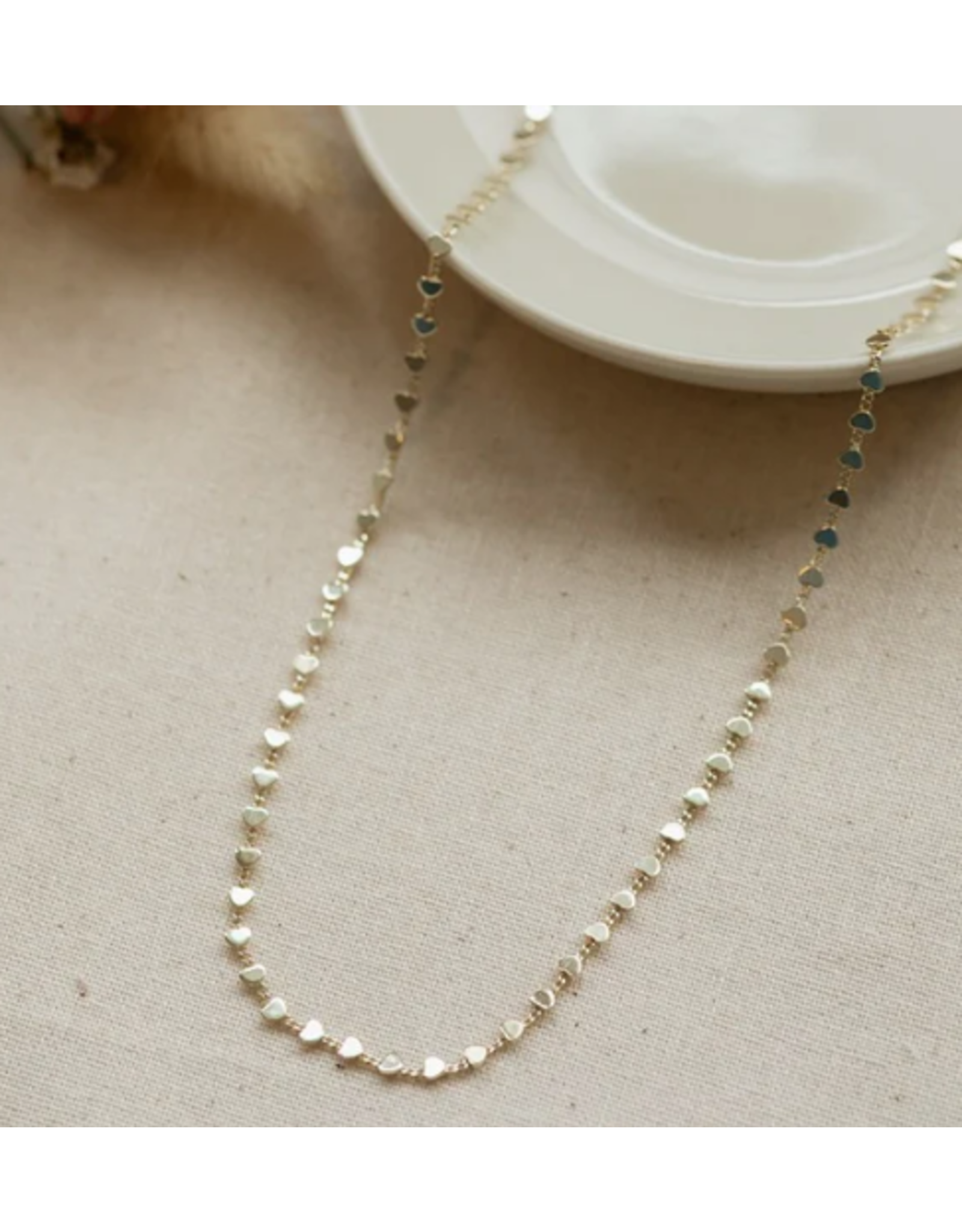 Glee Row Of Hearts Necklace, gold