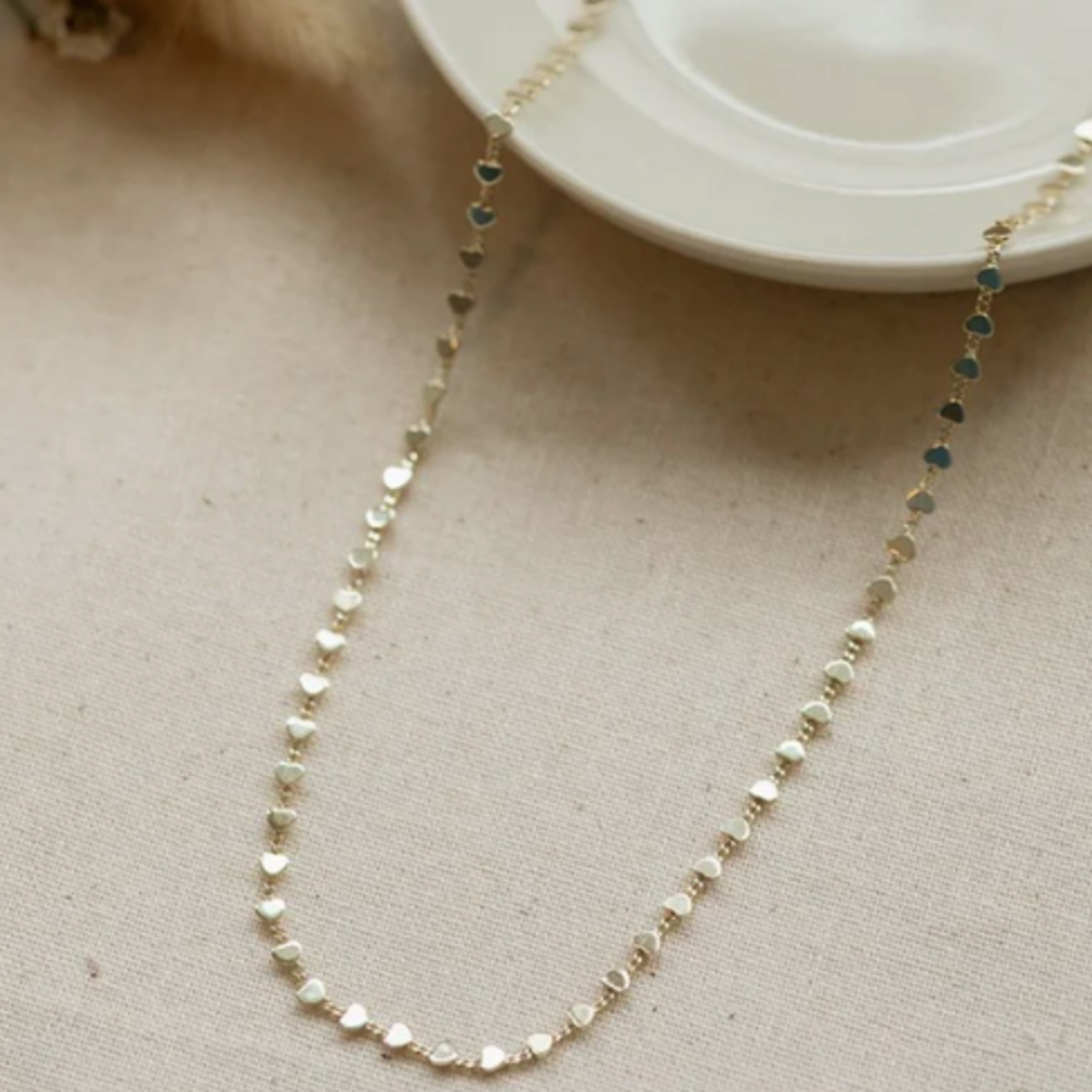 Glee Row Of Hearts Necklace, gold