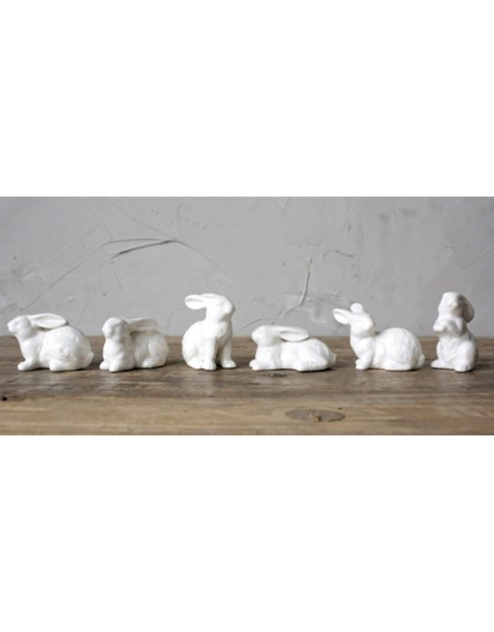 Creative Co-Op Ceramic Bunnies, white, 6 styles