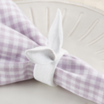 Bunny Ears Napkin Ring, white