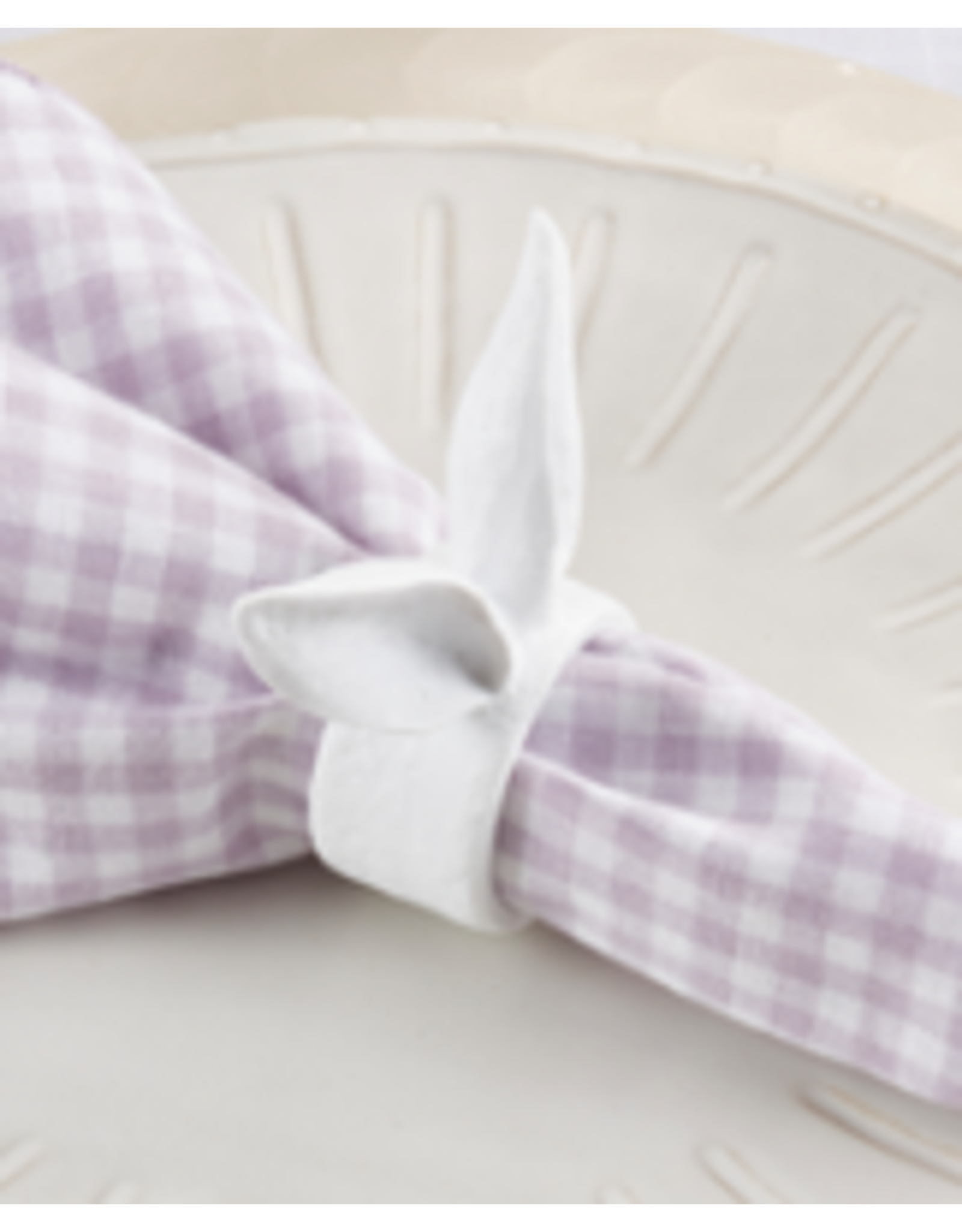 Bunny Ears Napkin Ring, white