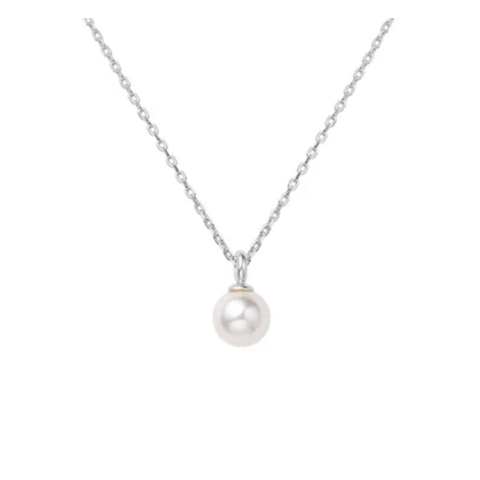 Ania Haie Miss Dainty Pearl Drop Pendant Necklace, silver