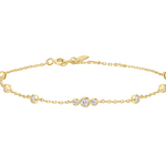 Ania Haie Ania Haie Miss Dainty Sparkling Bezel CZ Station Bracelet, gold