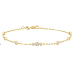 Ania Haie Ania Haie Miss Dainty Sparkling Bezel CZ Station Bracelet, gold