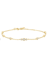 Ania Haie Ania Haie Miss Dainty Sparkling Bezel CZ Station Bracelet, gold