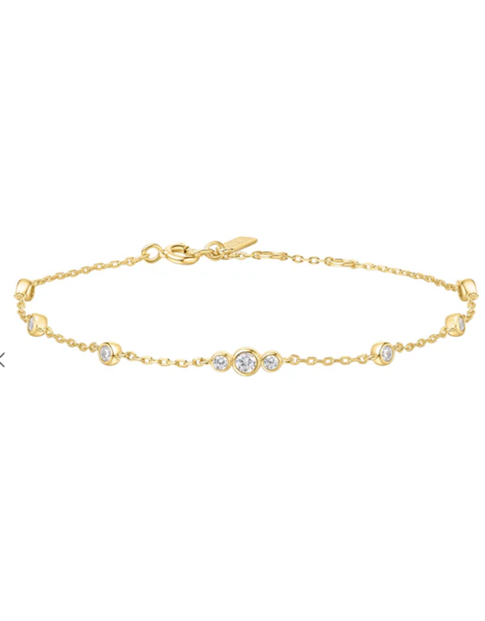 Ania Haie Ania Haie Miss Dainty Sparkling Bezel CZ Station Bracelet, gold