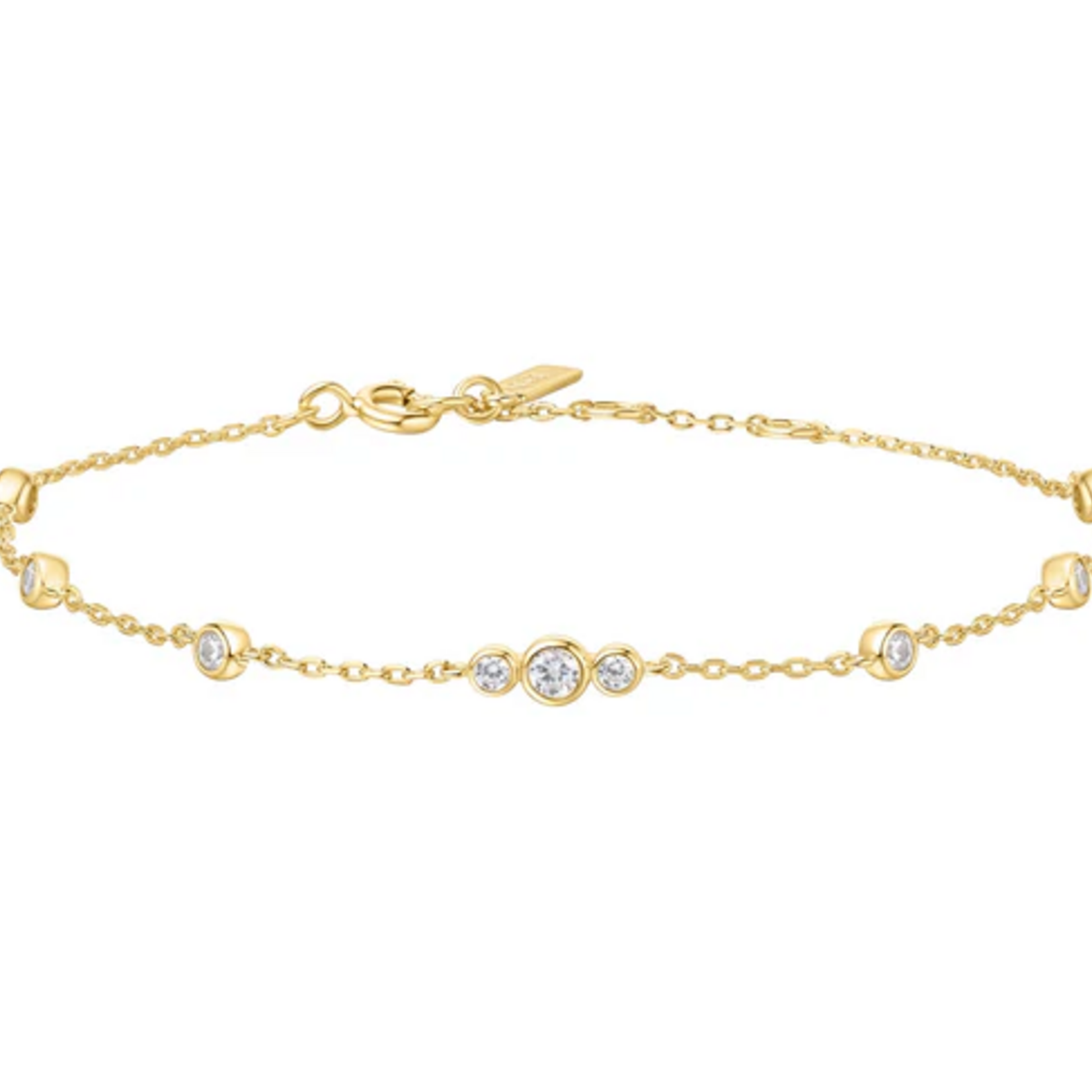Ania Haie Ania Haie Miss Dainty Sparkling Bezel CZ Station Bracelet, gold