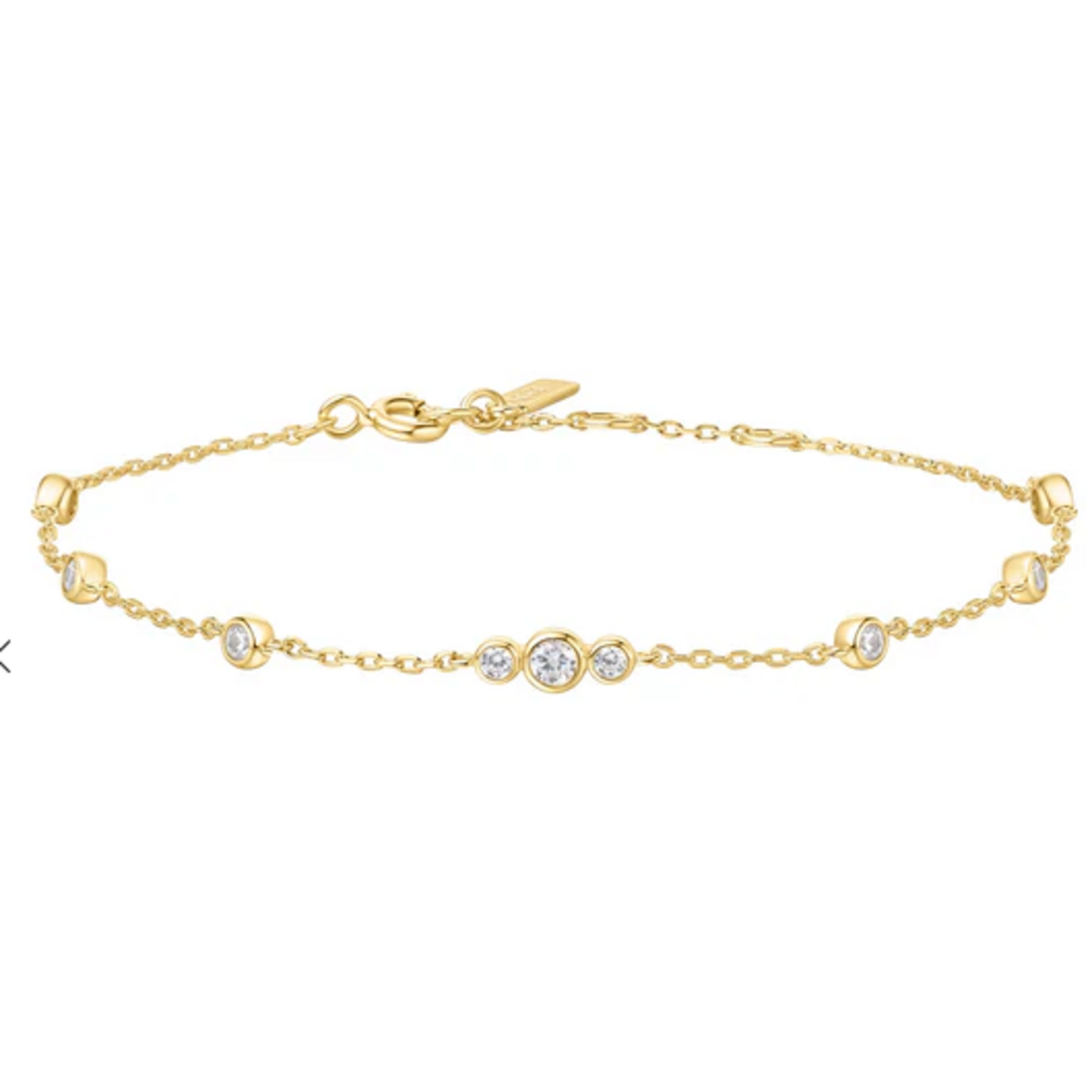 Ania Haie Ania Haie Miss Dainty Sparkling Bezel CZ Station Bracelet, gold
