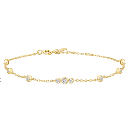 Ania Haie Ania Haie Miss Dainty Sparkling Bezel CZ Station Bracelet, gold