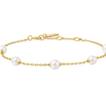Ania Haie Ania Haie Miss Dainty Pearl Station Bracelet, gold