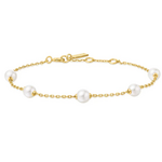 Ania Haie Miss Dainty Pearl Station Bracelet, gold