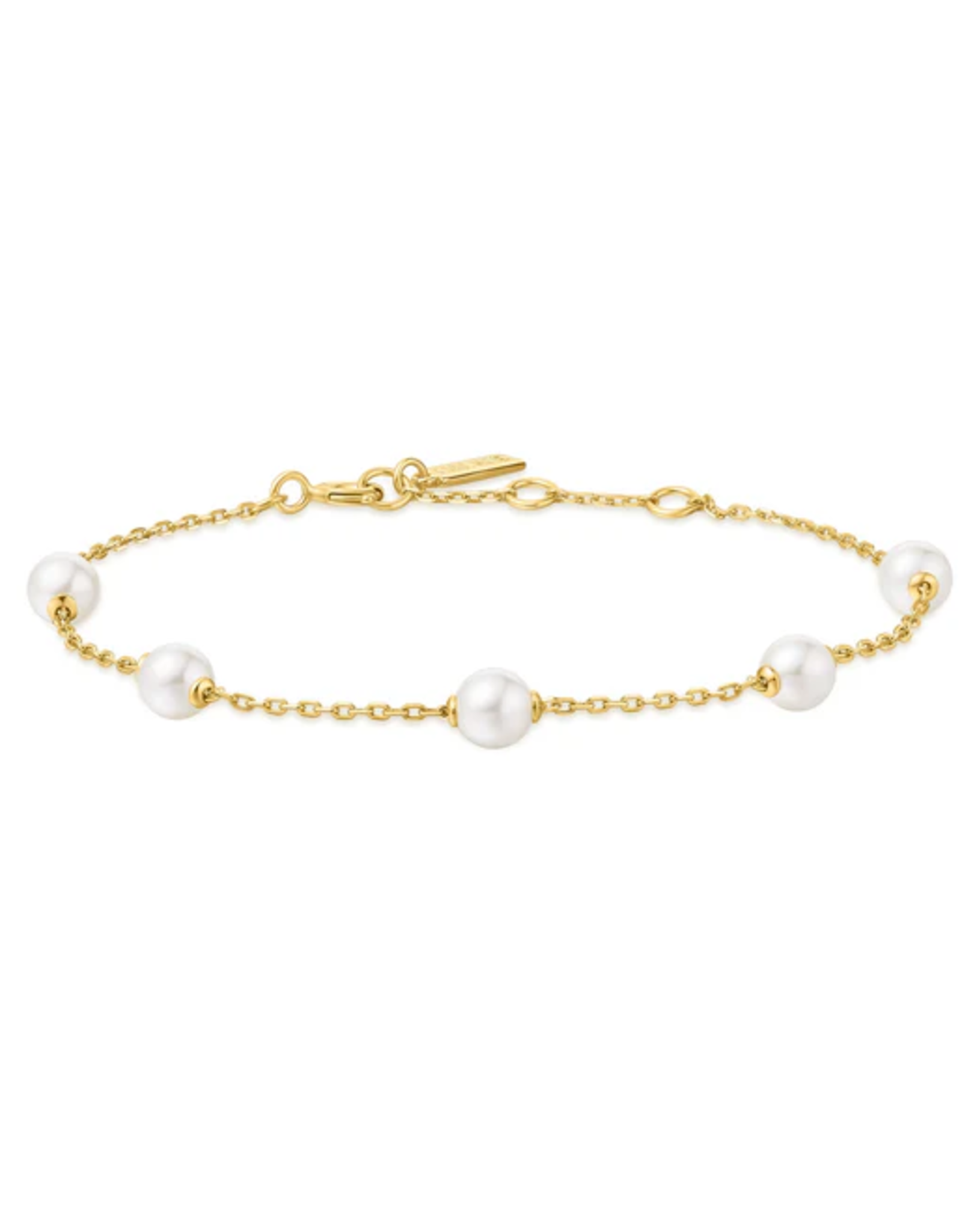 Ania Haie Ania Haie Miss Dainty Pearl Station Bracelet, gold