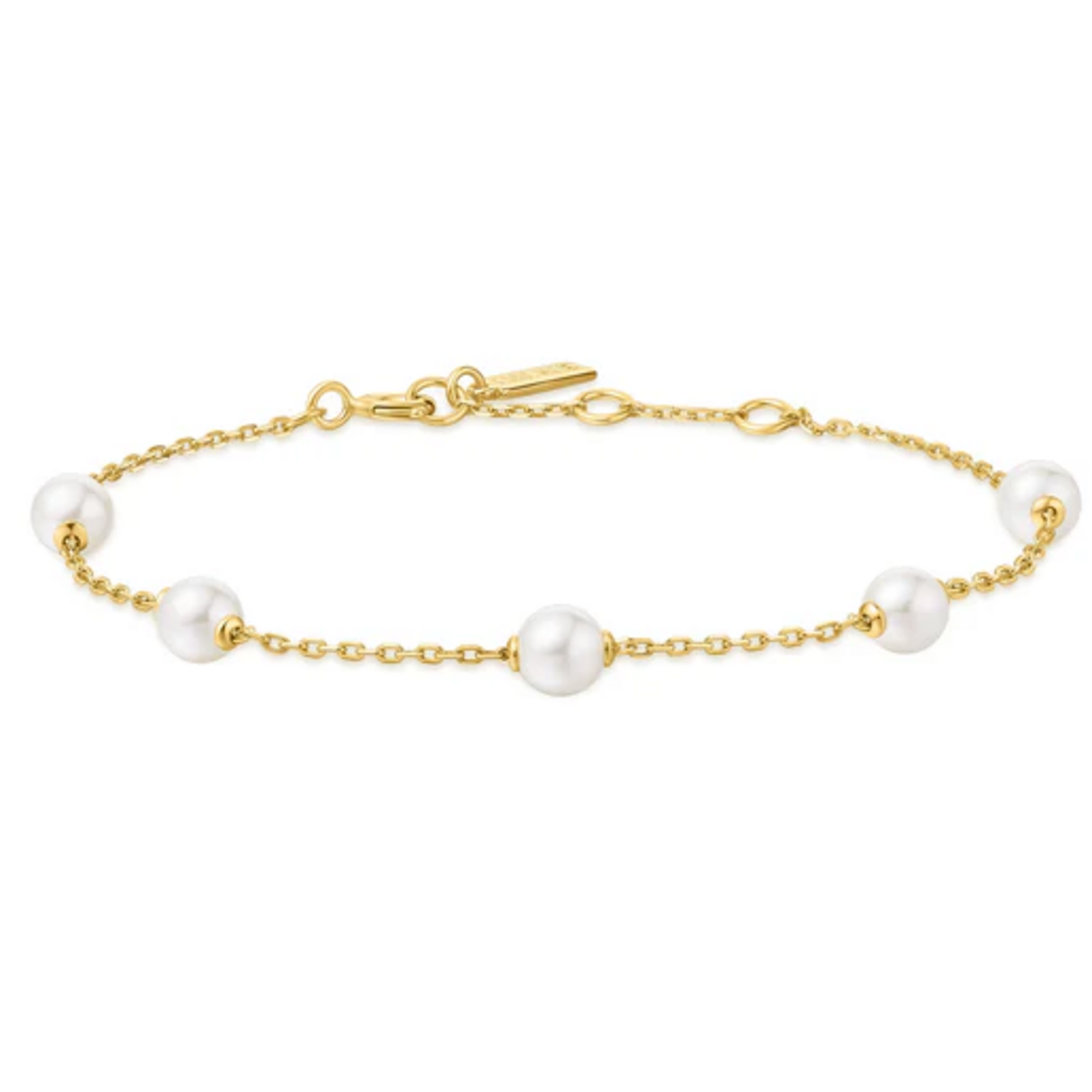 Ania Haie  Miss Dainty Pearl Station Bracelet, gold