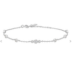 Ania Haie Ania Haie Miss Dainty Sparkling Bezel CZ Station Bracelet, silver