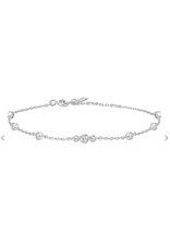 Ania Haie Ania Haie Miss Dainty Sparkling Bezel CZ Station Bracelet, silver