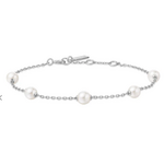 Ania Haie Miss Dainty Pearl Station Bracelet, silver