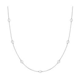 Ania Haie Ania Haie Miss Dainty Shell Pearl Station Chain Necklace, silver