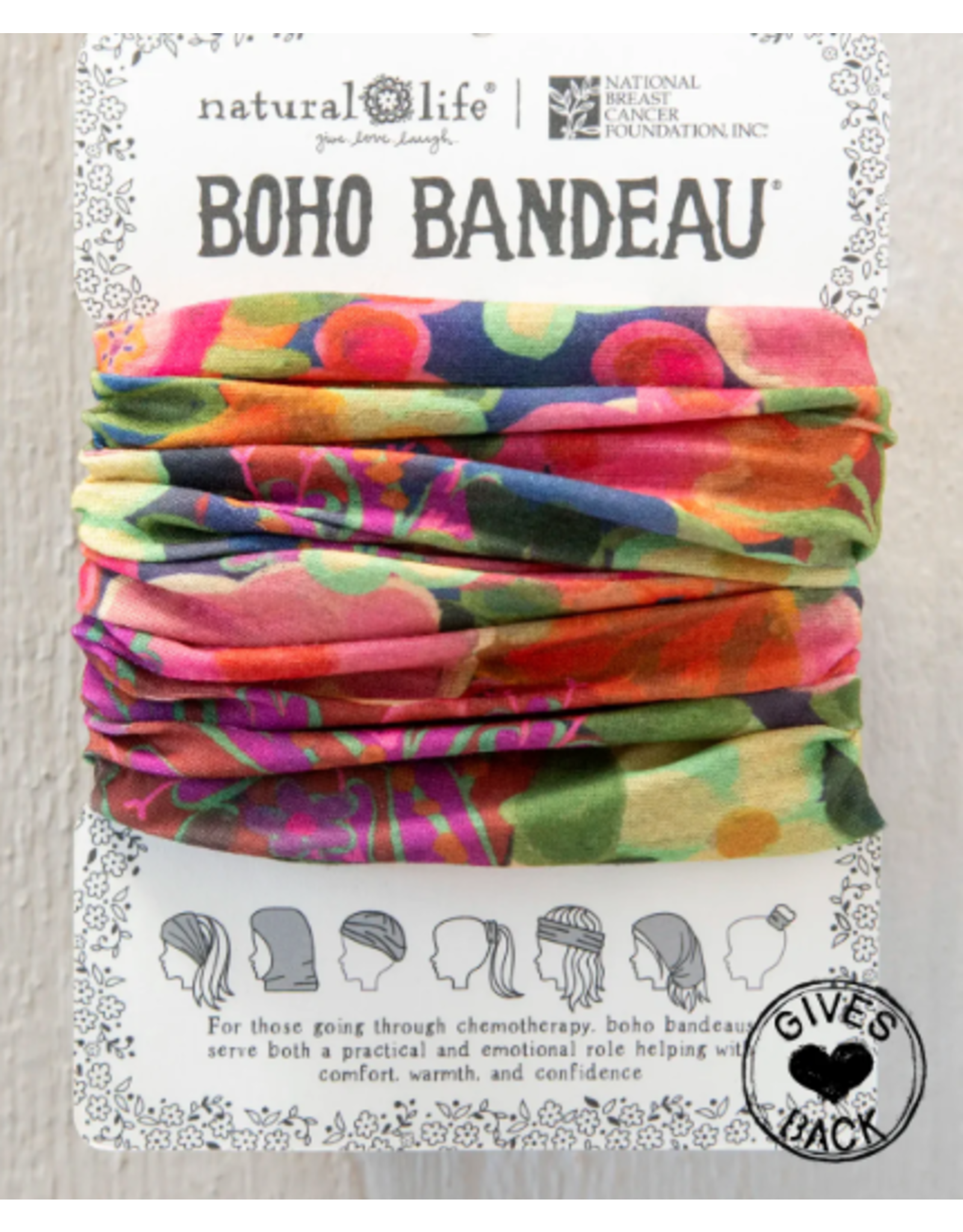 Natural LIfe Boho Bandeau, Pink Painted Garden