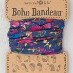 Natural Life Boho Bandeau, Wild Flowers on Navy