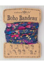 Natural LIfe Boho Bandeau, Wild Flowers on Navy