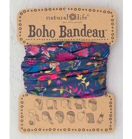 Natural LIfe Boho Bandeau, Wild Flowers on Navy