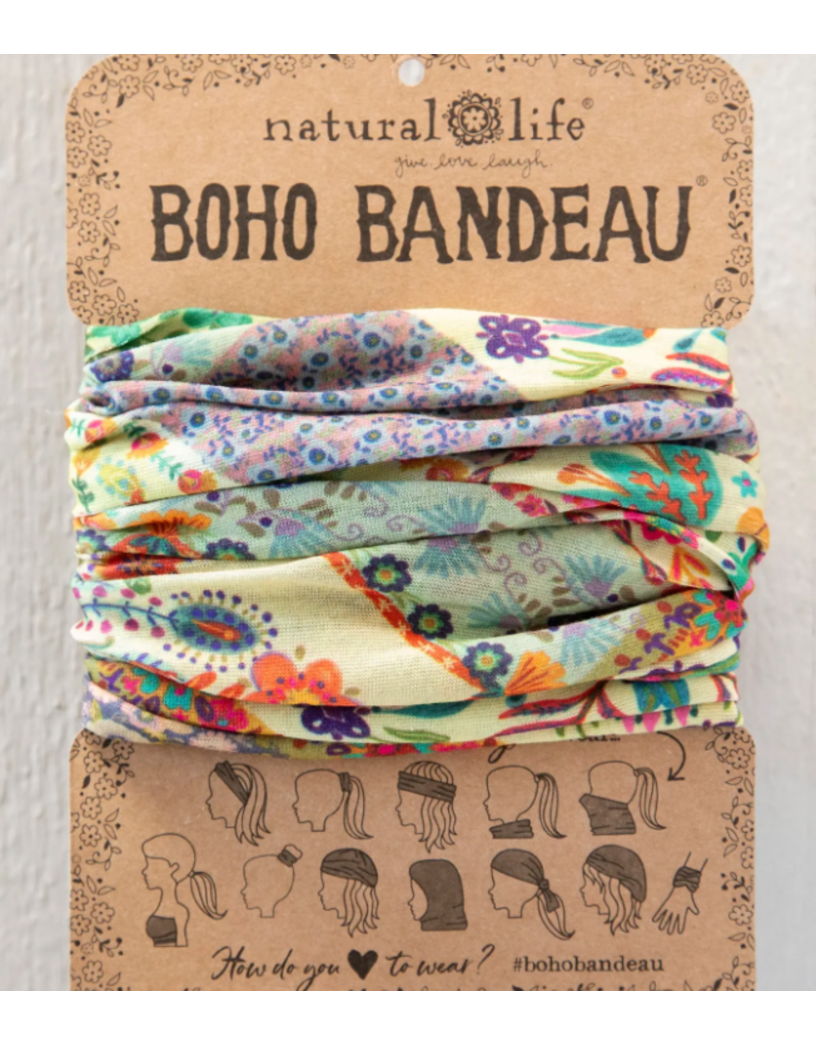 Natural LIfe Boho Bandeau, Mandala Patchwork Cream