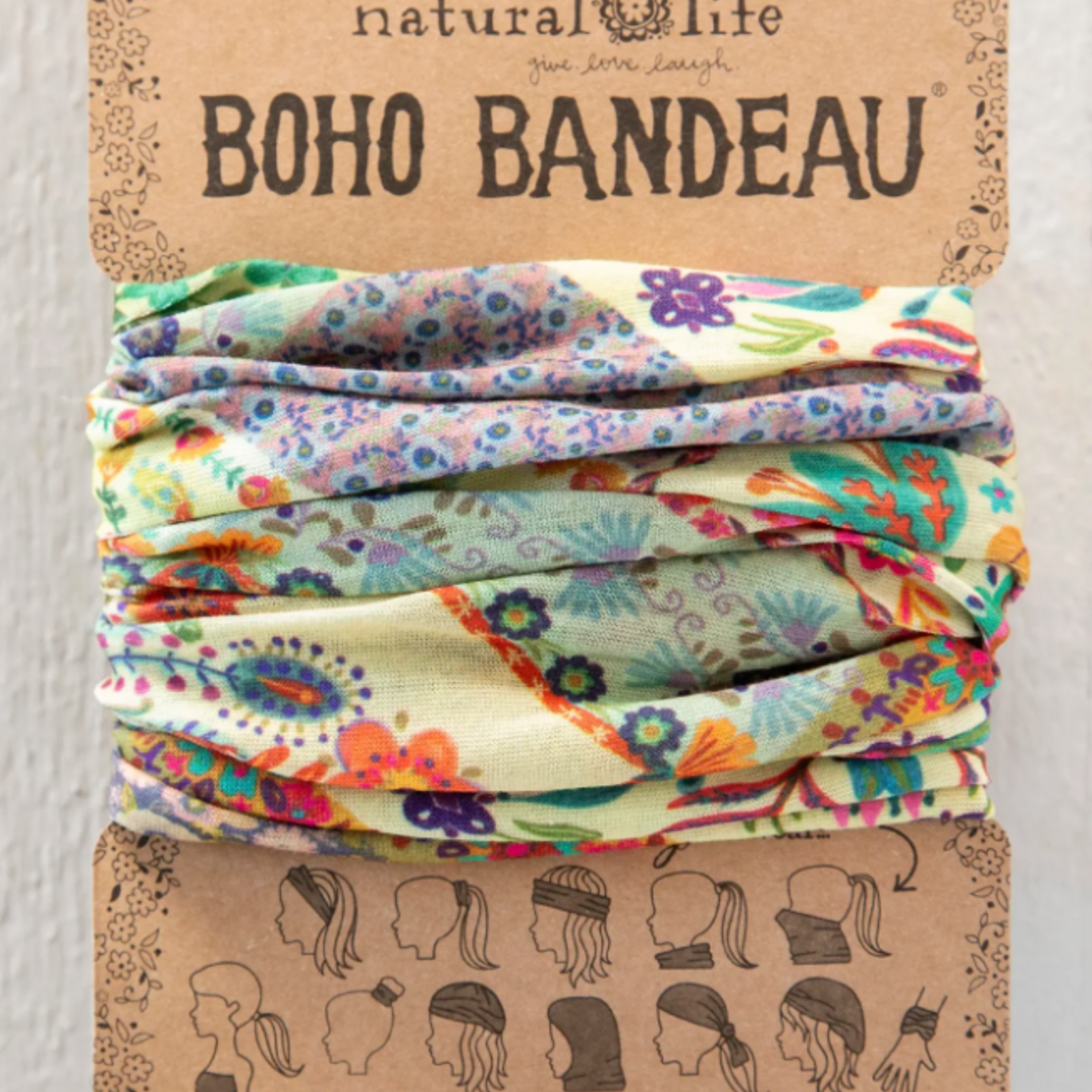 Natural Life Boho Bandeau, Mandala Patchwork Cream