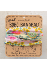 Natural LIfe Half Boho Bandeau, Mint Borders
